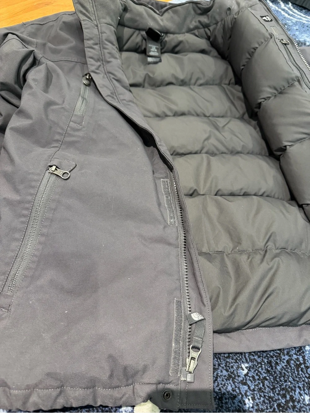 The North Face Men's Dark Gray Hooded Winter Jacket